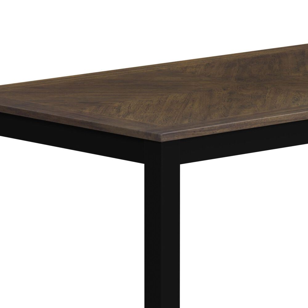 Mayberry Hill Brooks 6-Piece Rectangular Dining Set in Black and Medium Brown, , large