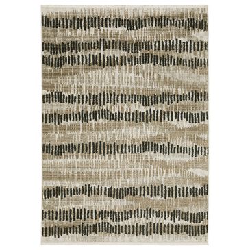 Oriental Weavers Bauer Abstract Geometric 2"3" x 7"6" Beige Runner, , large
