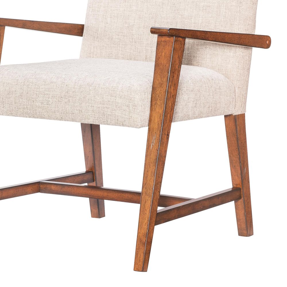 Legacy Classic Furn Direct Shp Fenmore Upholstered Arm Chair in Mocha and Distressed Cherry, , large