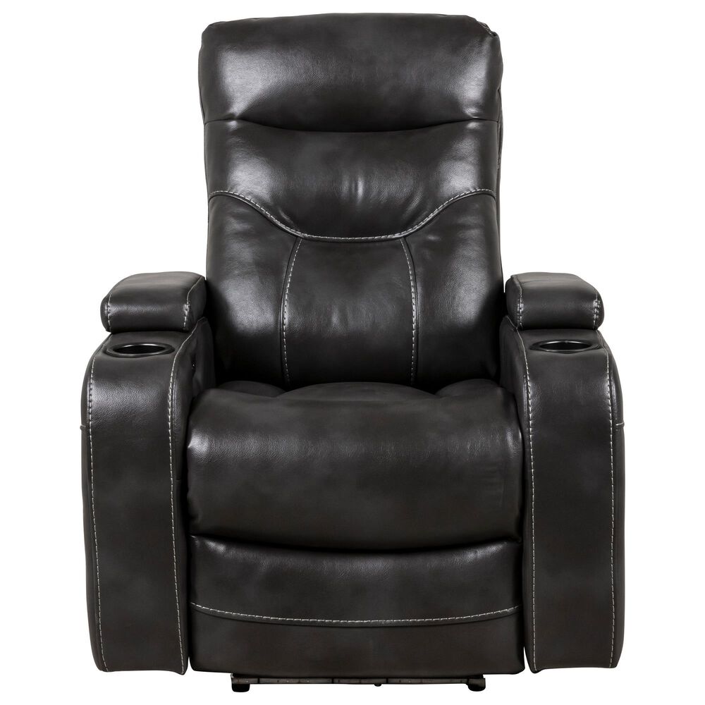 Oxford Furniture Power Home Theater Recliner with Power Headrest in Bolero Slate, , large