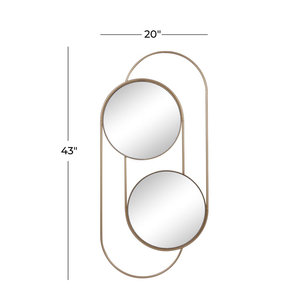 Maple and Jade 20&quot; x 43&quot; Wall Mirror in Matte Gold, , large