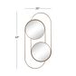 Maple and Jade 20" x 43" Wall Mirror in Matte Gold, , large