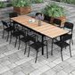 International Home Miami Hone 11-Piece Rectangular Extendable Patio Dining Set in Black and Light Brown, , large
