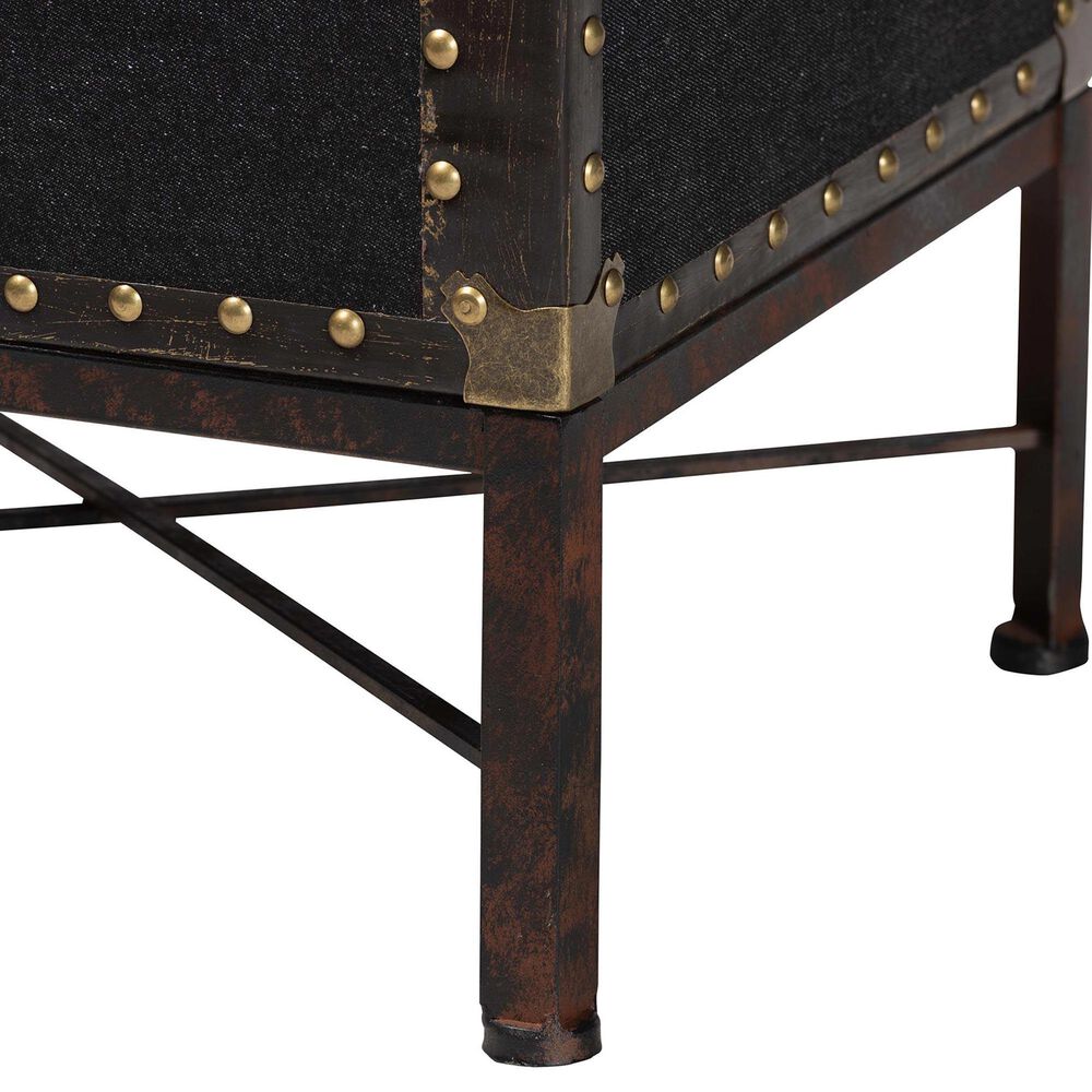 Baxton Studio Laura Lift-Top End Table in Black, , large