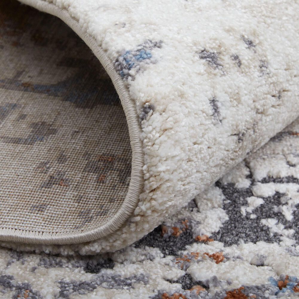 Feizy Gilmore 5&#39;3&quot; x 8&#39; Ivory and Blue Area Rug, , large
