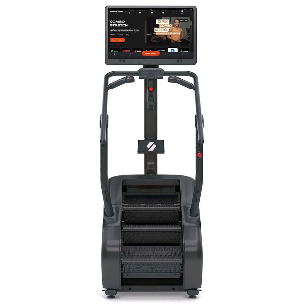 STEPR Plus Stair Climber with 27&quot; HD Touchscreen Console in Black, , large