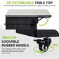 Hearth and Haven Outdoor Kitchen Island Cart with Extendable Stainless Steel Top and Adjustable Shelf in Black, , large