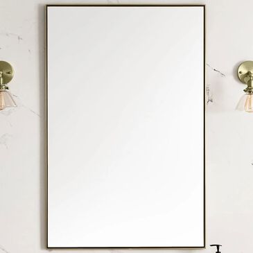 James Martin Vanities Rohe 26" Rectangular Mirror in Champagne Brass, , large