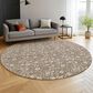 Dalyn Rug Company Soft Essentials Floral Mocha 8" Round Indoor/Outdoor Area Rug, , large