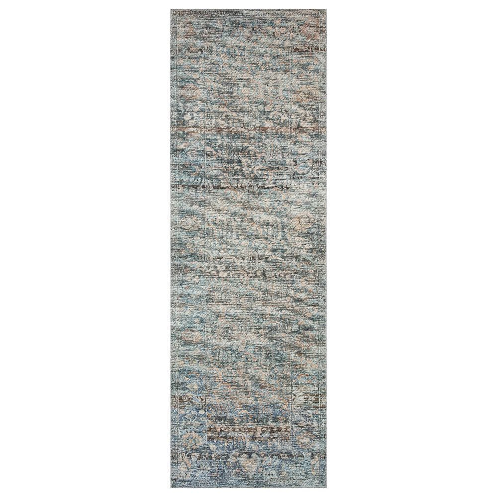 Amber Lewis x Loloi Billie 2" x 5" Denim and Blush Runner, , large