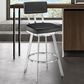 Blue River Benjamin Swivel Counter Stool with Black Cushion in Brushed Stainless Steel, , large