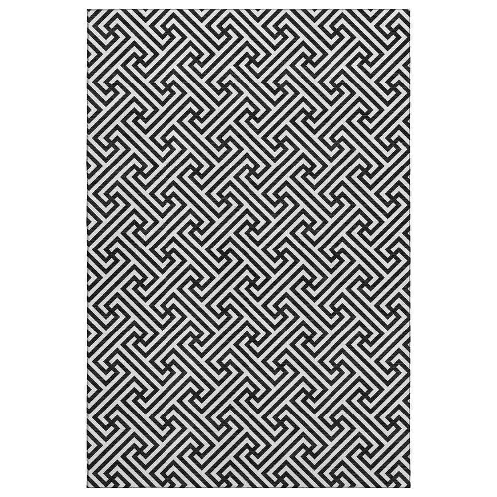 Dalyn Rug Company The Reserve TR5 Black 10" x 14" Indoor/Outdoor Area Rug, , large