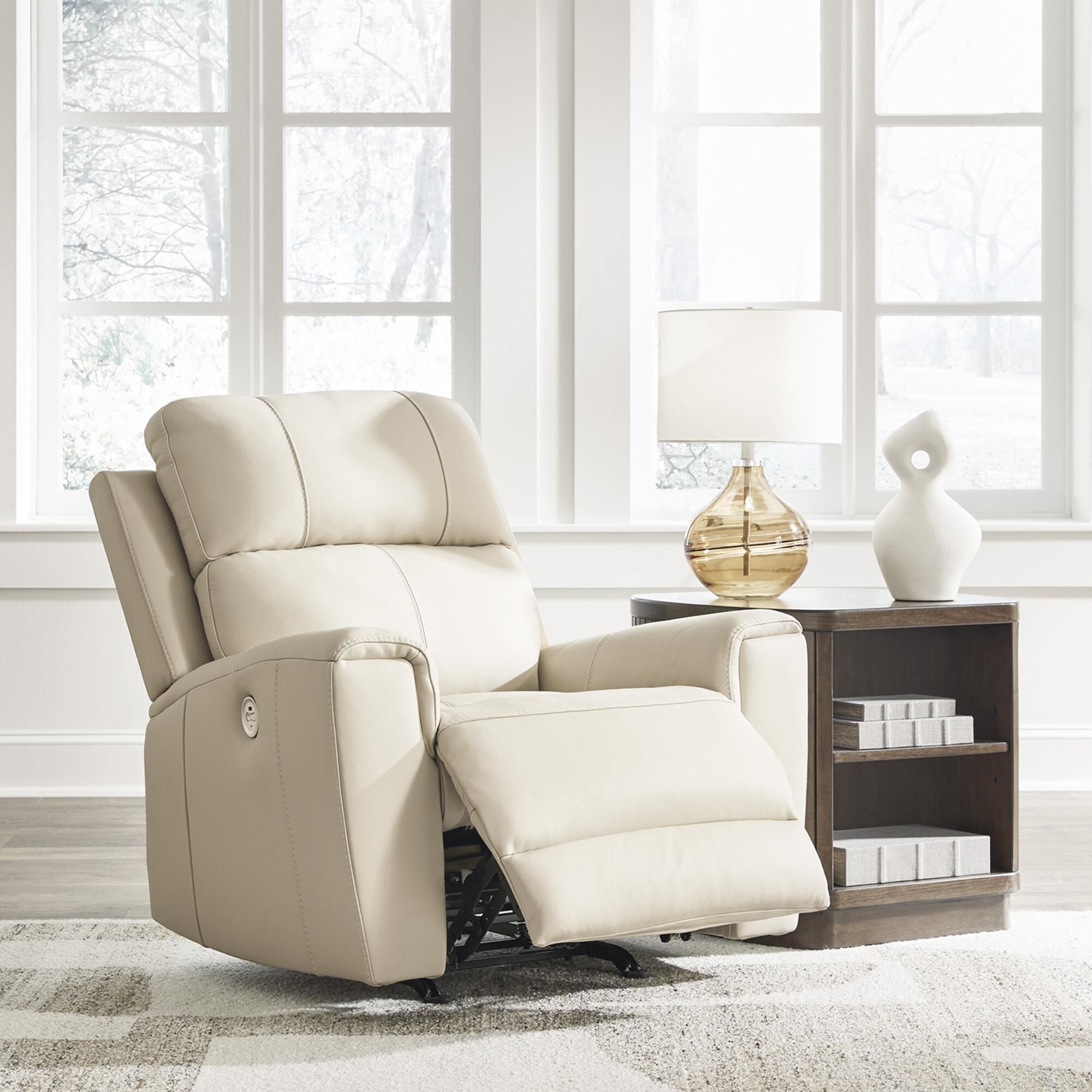 Ashley Dahlmoore Power Rocker Recliner in Almond