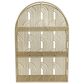 Maple and Jade 3-Level Rounded Room Wall Shelf with Arch Pattern in Gold, , large