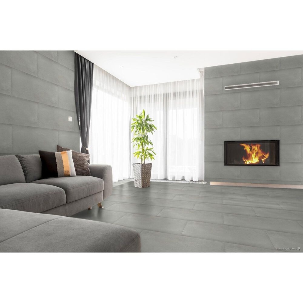 Emser Borigni Gray 18&quot; x 35&quot; Porcelain Tile, , large