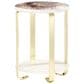 Vista Haus Ariana Chairside End Table in Gold and White, , large
