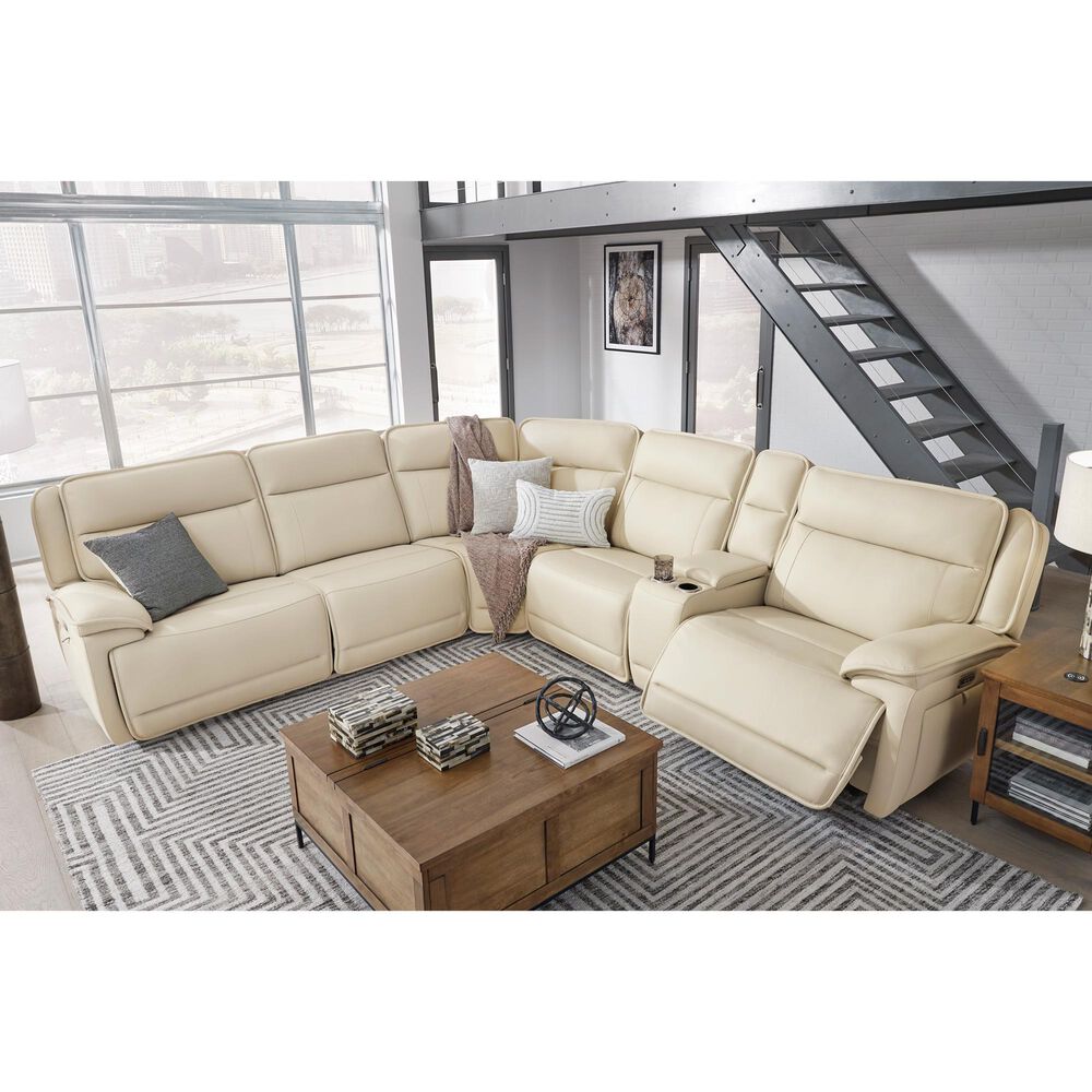 Ashley Double Deal 6-Piece Power Reversible Reclining Sectional with Console in Almond, , large