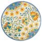 Nourison Aloha 7"10" Round Blue, Yellow, Orange, Green and White Indoor/Outdoor Area Rug, , large
