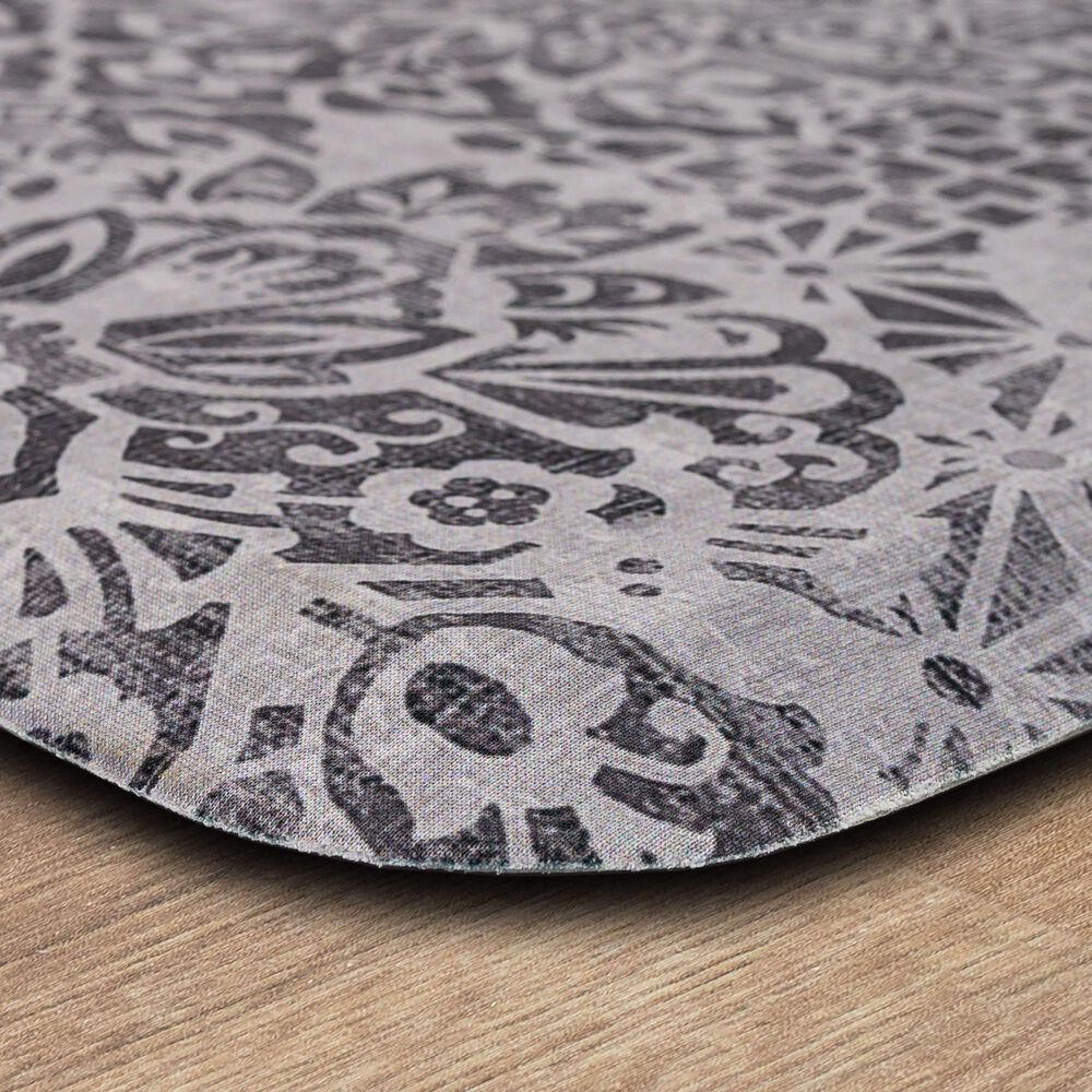 Mohawk Dri-Pro Damask Nouveau 1&#39;6&quot; x 2&#39;6&quot; Grey Door Mat, , large