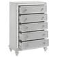 New Heritage Design Stardust 5-Drawer Chest in White, , large