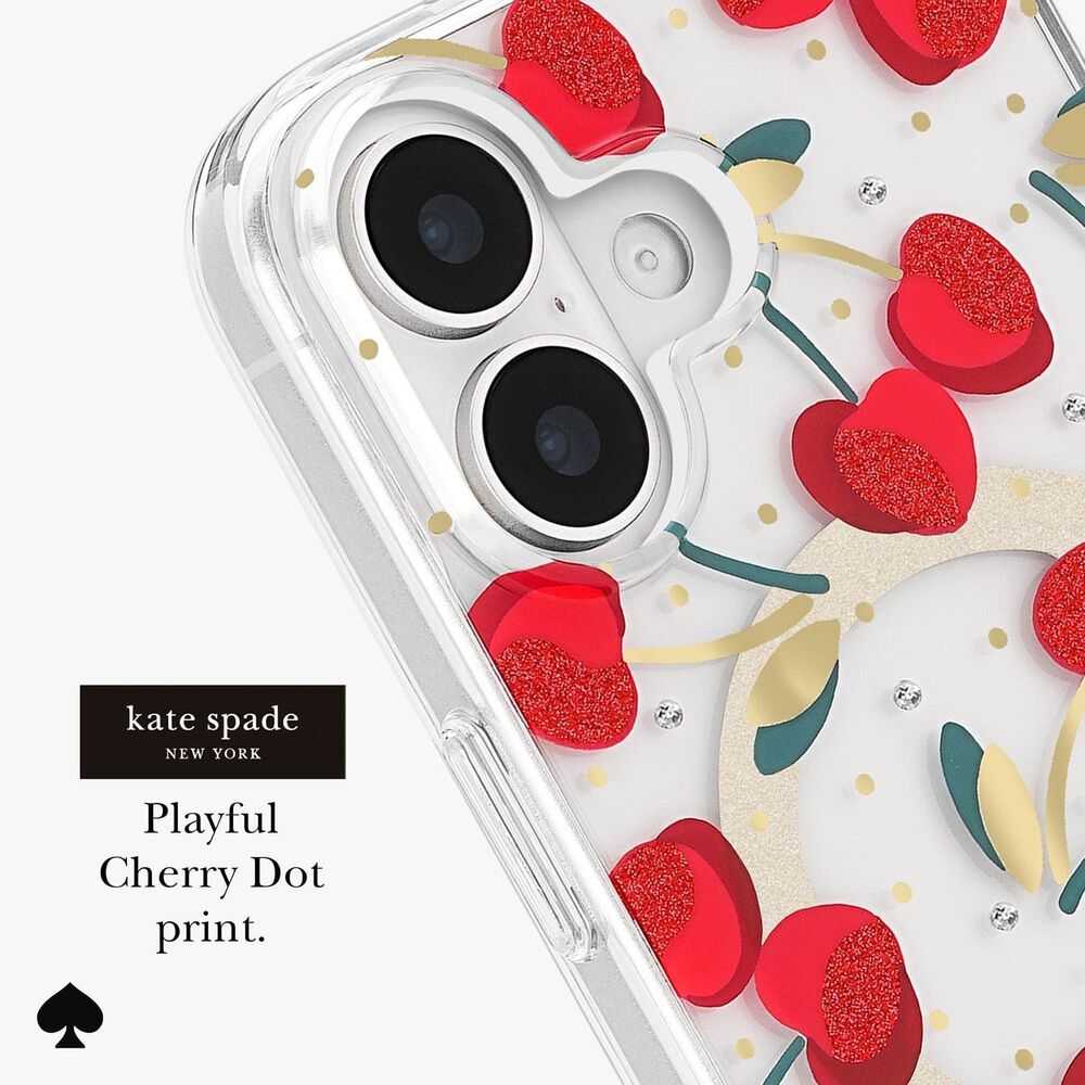 Kate Spade Protective MagSafe Case for Apple iPhone 17 in Cherry Dot, , large
