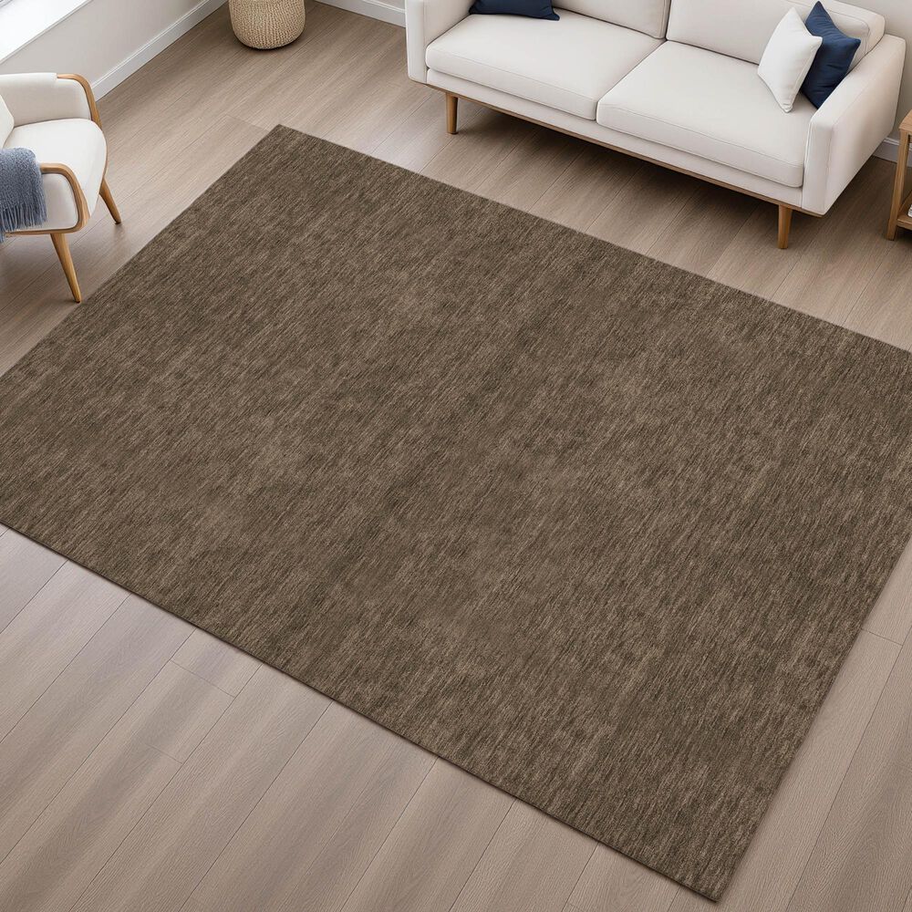 Dalyn Rug Company Soft Essentials Solid Chocolate 8' x 10' Area Rug, , large
