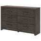 Ashley Prendonea 6-Drawer Dresser and Mirror in Charcoal, , large