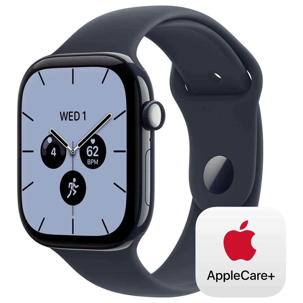 Apple Watch Series 12 (GPS + Cellular) 46mm Night Blue Ceramic Case with Navy Blue Sport Band - S/M and 2-Year AppleCare+, , large