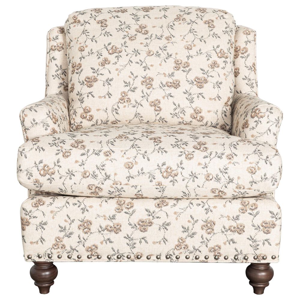 Smith Brothers Arm Chair with Shagbark Leg in Tan, , large