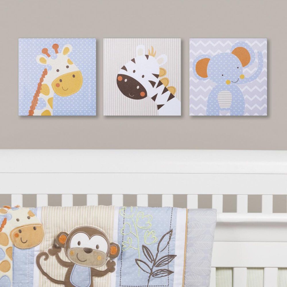 Trend Lab LLC Jungle Fun Canvas Wall Art 3-Pack, , large