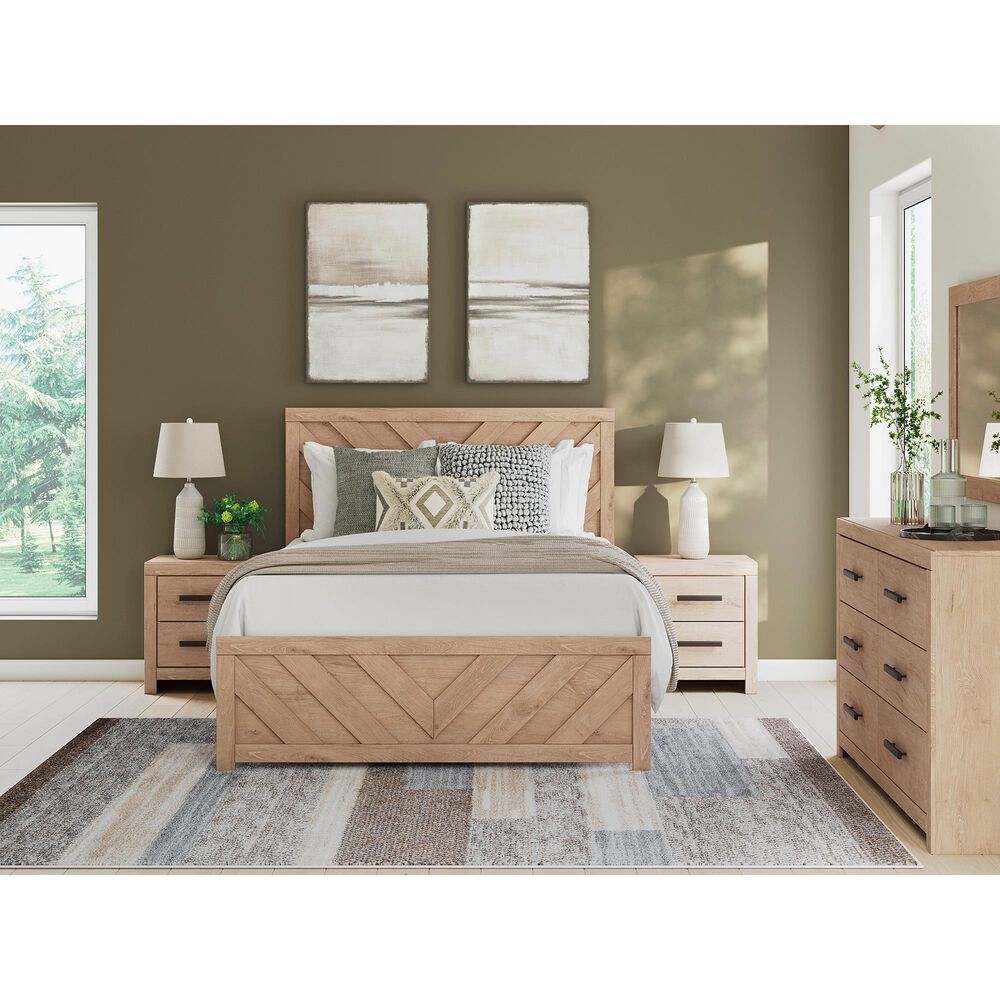 Ashley Sanginlane 2-Drawer Nightstand in Tan, , large