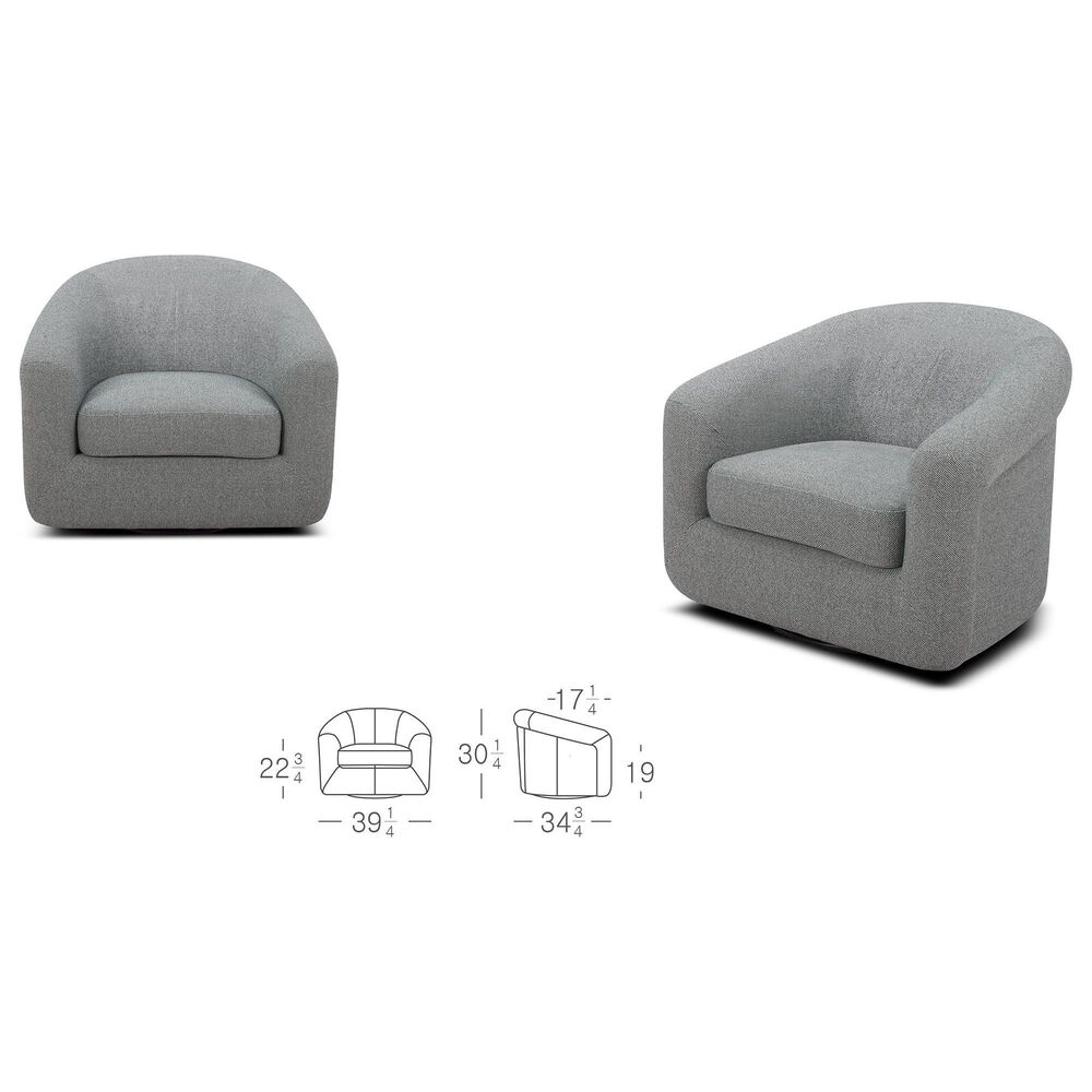 Kuka &#40;Hk&#41; Trade Co Lmt Motion Clemente Accent Swivel Chair in Lila Slate, , large