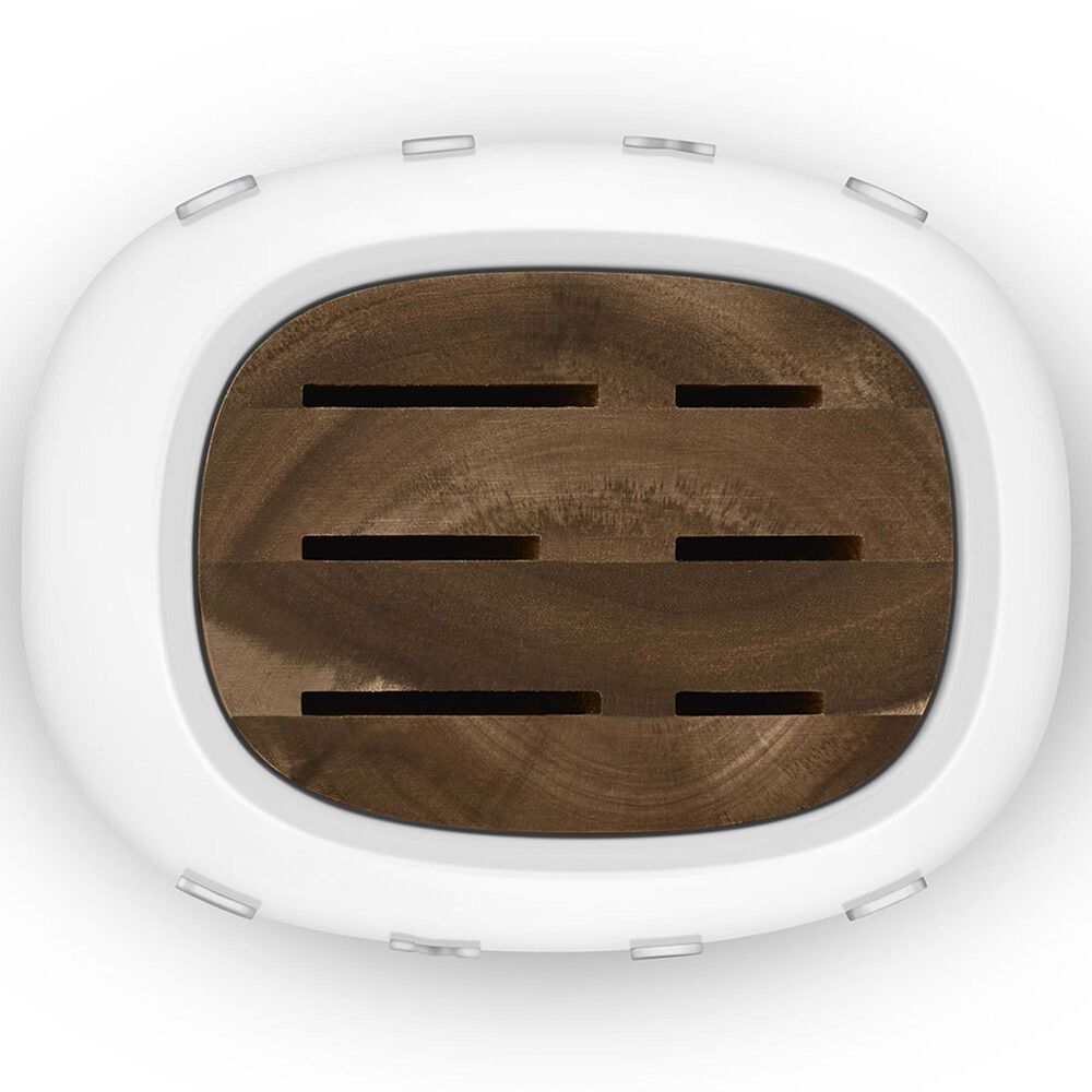 SMEG 50s Retro Style 6-Piece Knife Block Set in White, , large