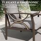 Hearth and Haven Outdoor Loveseat with Black Metal Frame in Gray, , large