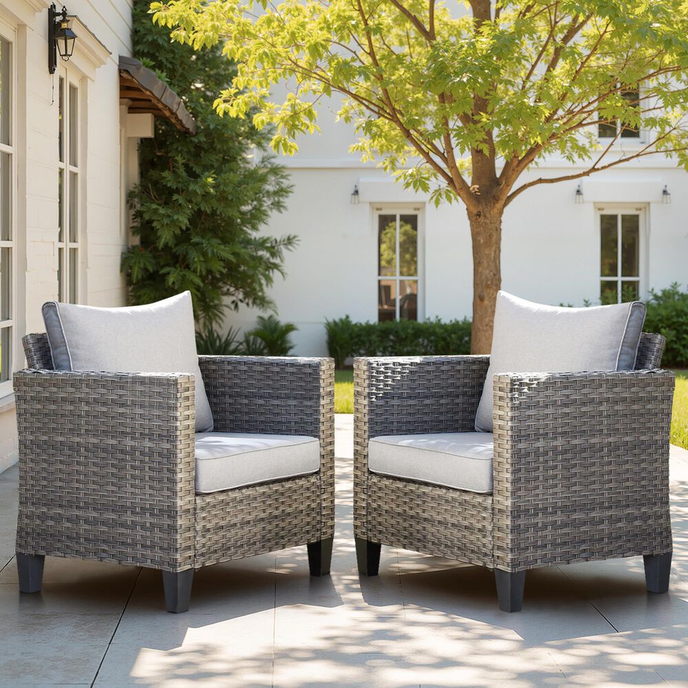 HOMLUX Patio Lounge Chair in Gray (Set of 2), , large