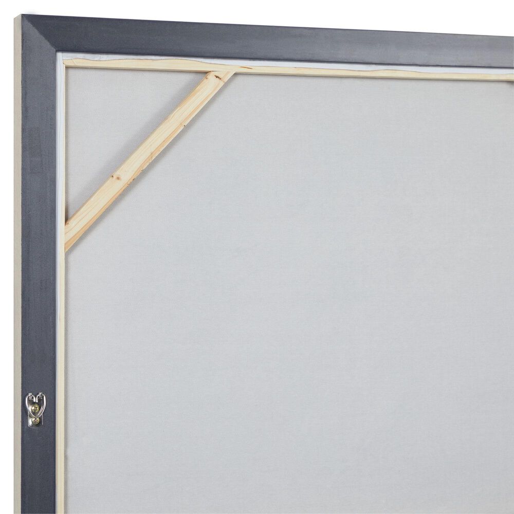 CosmoLiving by Cosmopolitan 40&quot; x 30&quot; Abstract Corner Wall Art in Black, Metallic Gold, White and Smoky Gray, , large