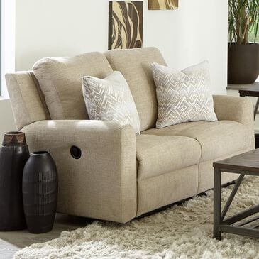 Catnapper Calvin Manual Reclining Loveseat in Putty, , large