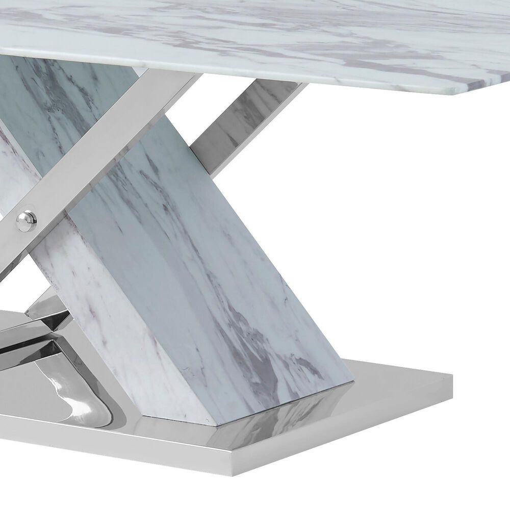 Global Furniture USA Coffee Table T1274C in Stainless Steel, , large