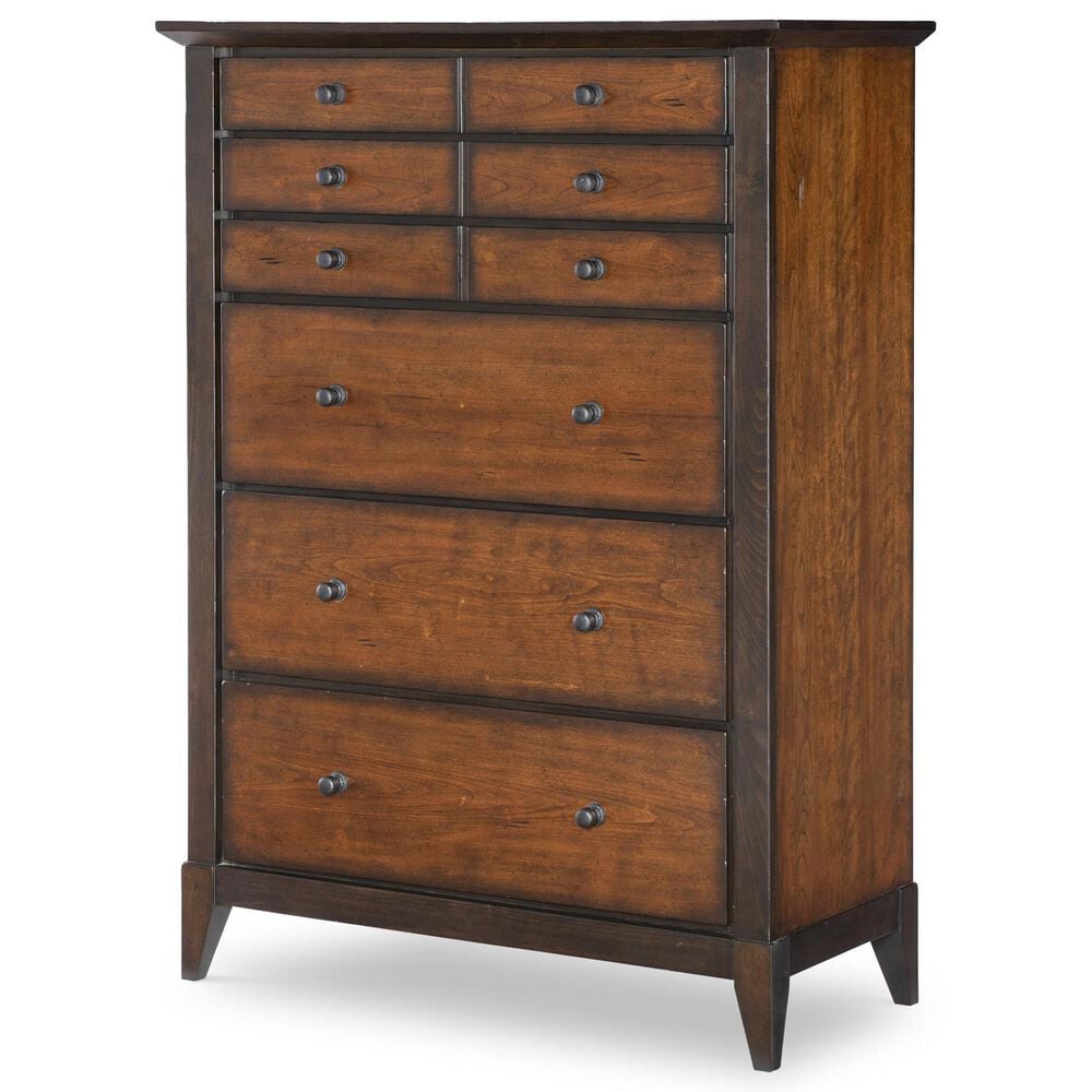 St Claire Home Fenmore 6-Drawer Chest in Mocha and Distressed Cherry, , large