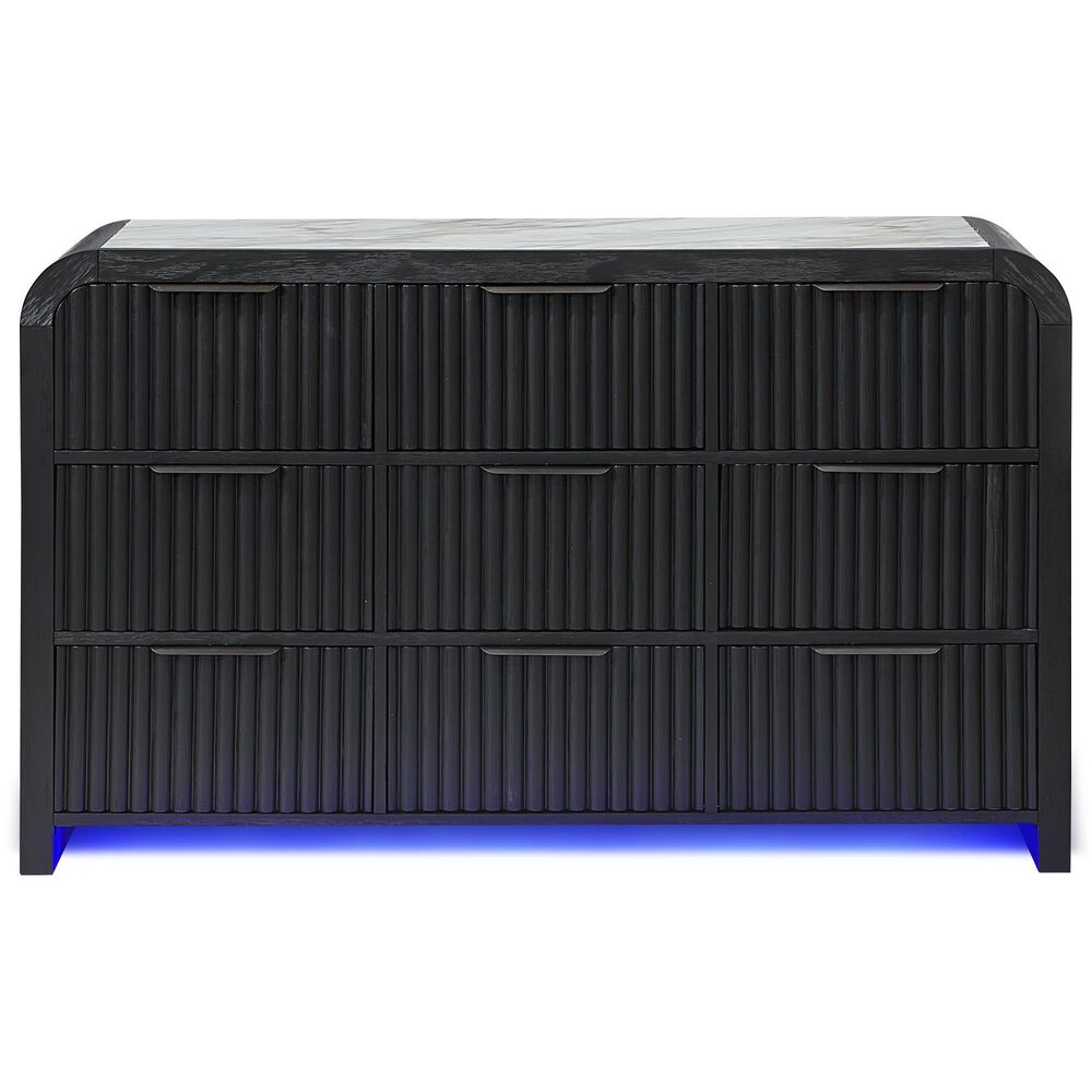 Modern Market Beckett LED Dresser in Black Finish, , large