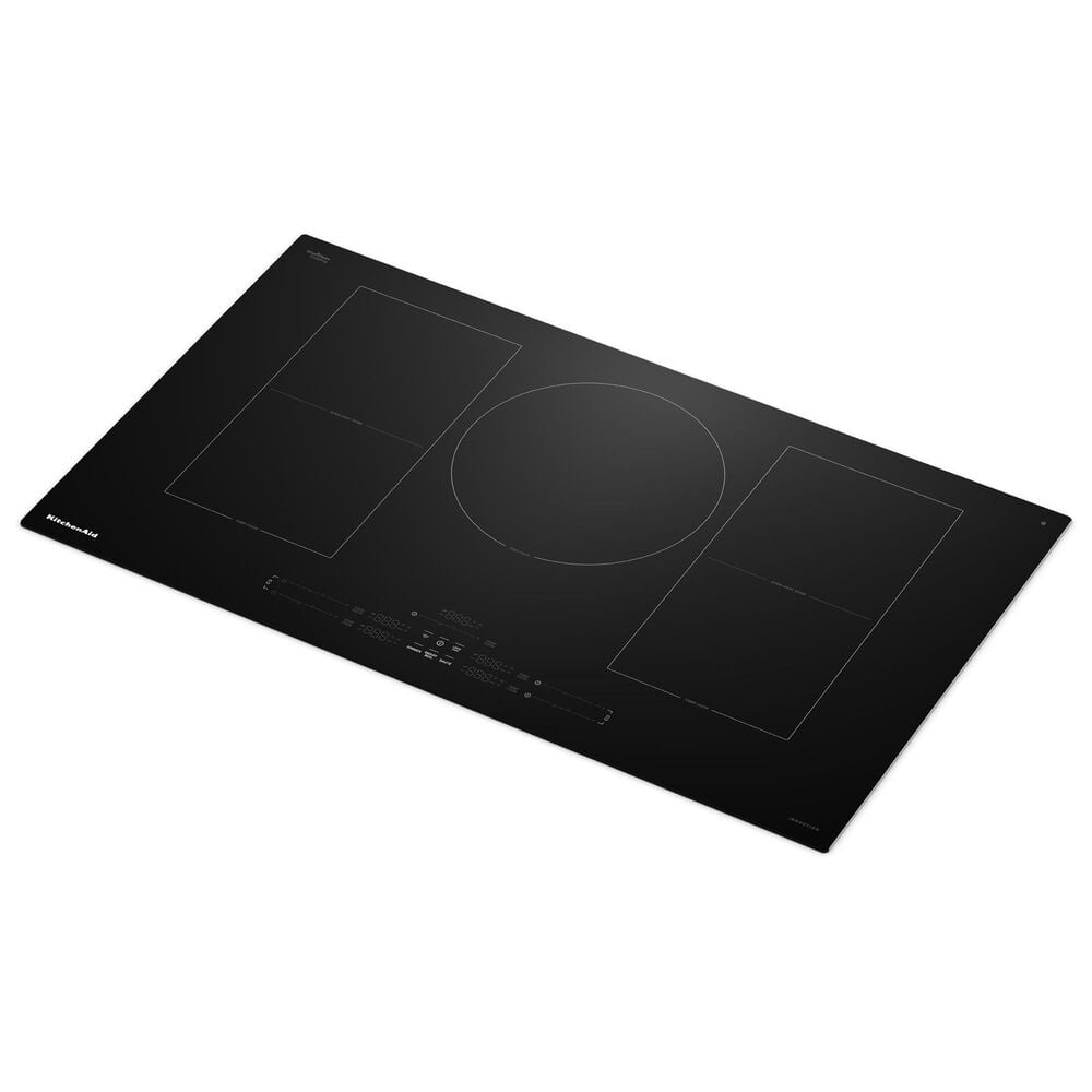 KitchenAid 36" Induction Cooktop with 5 Cooking Zones in Black, , large