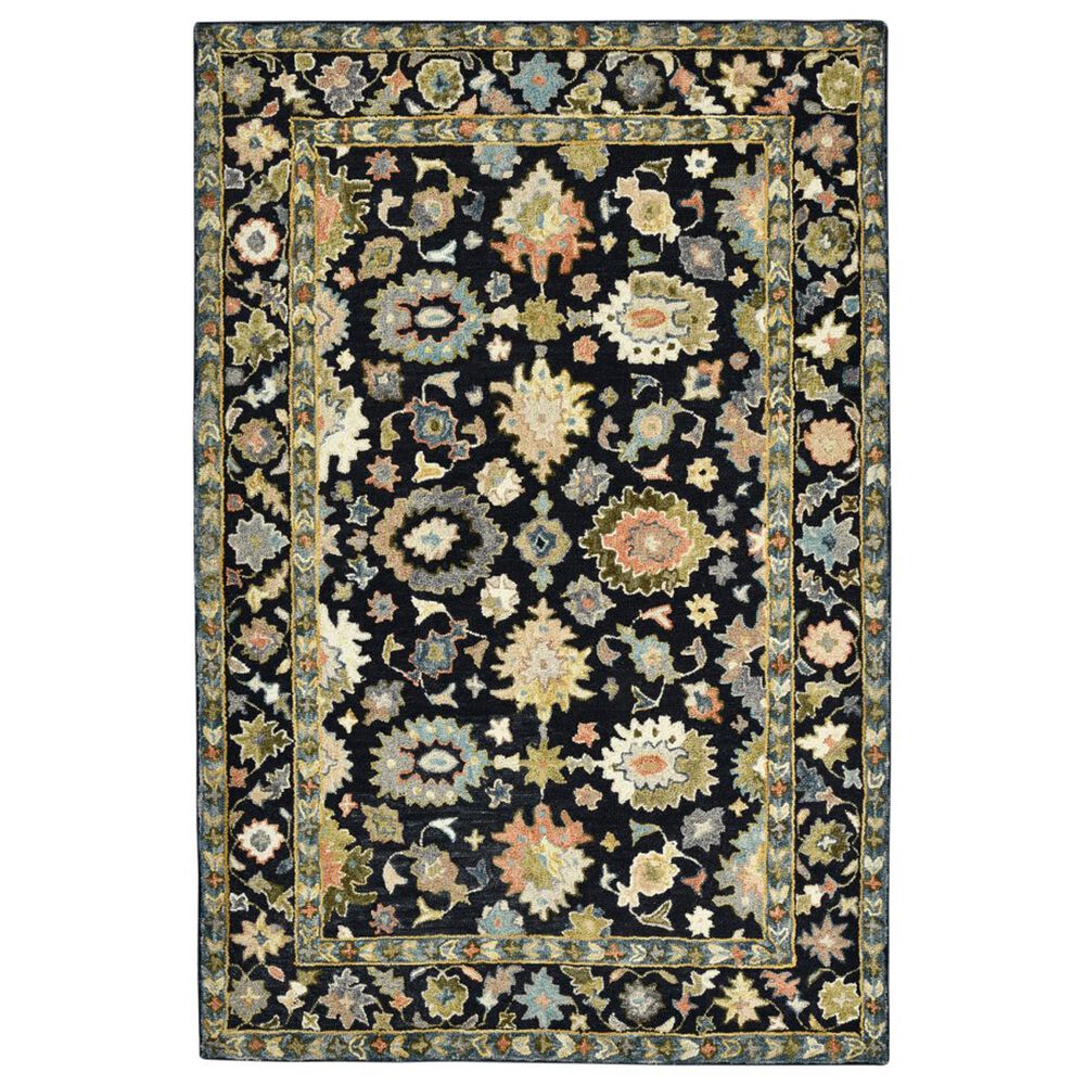 Amer Rugs Jackson JAC-2 Black 3"6" x 5"6" Area Rug, , large