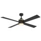 Minka-Aire Falco 54" Ceiling Fan with LED Light in Coal and Soft Brass, , large