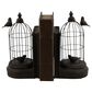 Maple and Jade Birdcage Bookends in Dark Brown (Set of 2), , large
