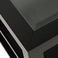 Waltham Urban Icon Square End Table in Polished Black, , large