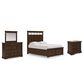 Ashley Taffenbrook 4-Piece Queen Storage Bedroom Set in Medium Brown and Black, , large