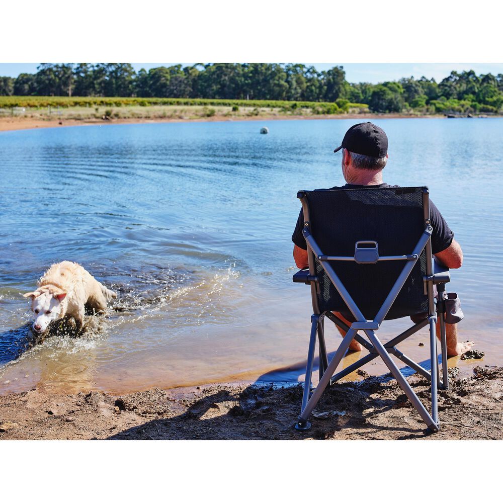 YETI Trailhead Camp Chair with Navy Cushion in Black, , large