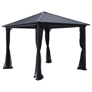 Noble House Cheval 10" Patio Gazebo in Black, , large