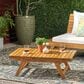 Hearth and Haven Sedona Rectangular Patio Coffee Table in Teak, , large