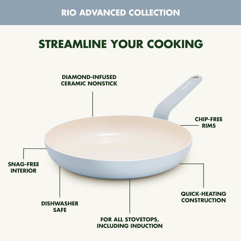 Green Pan Rio Advanced 2-Piece Frypan Set in Dutch blue, , large